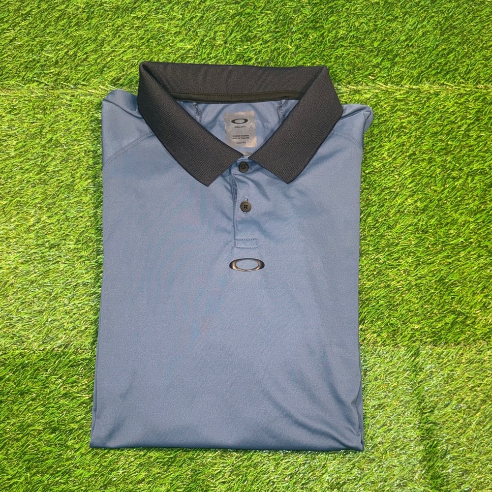 Men's Oakley Blue Polo Shirt